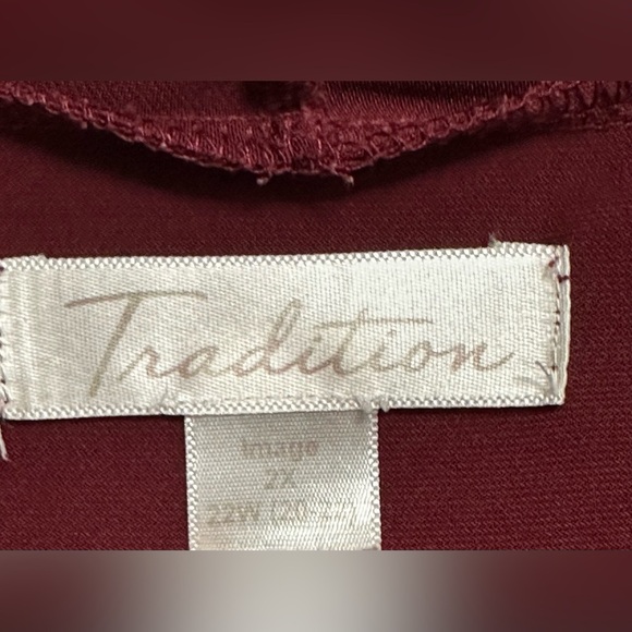 Tradition: Women's Open Front Cardigan with Built-In Top- Size 2X - Picture 5 of 6